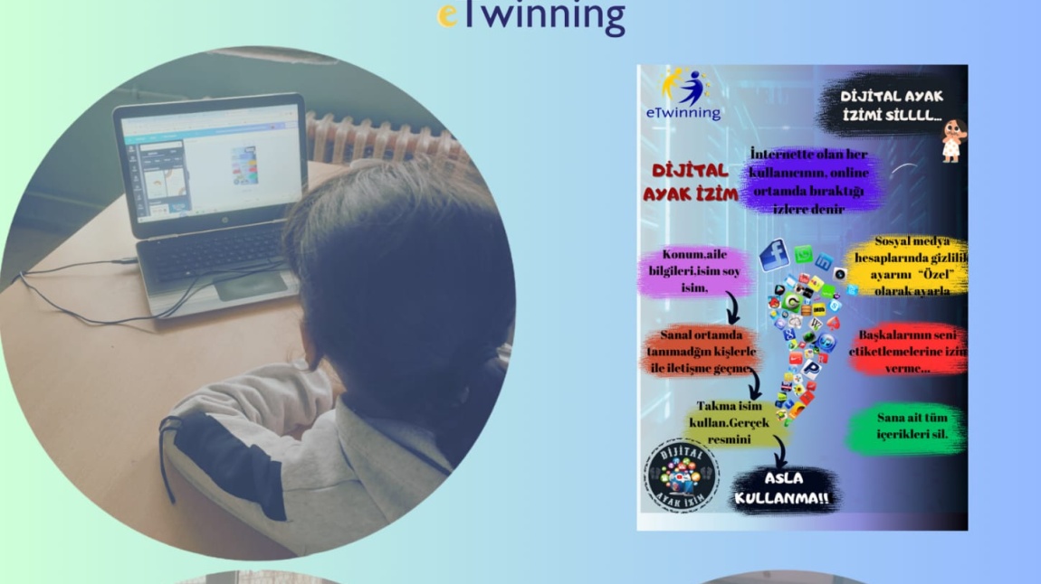 eTwinning Projesi Öğrenci Afiş  Çalışmaları Yapıldı